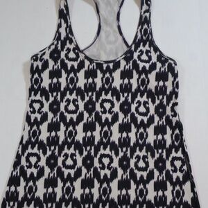 Lululemon inkblot print logo racerback black/purple women's size 4